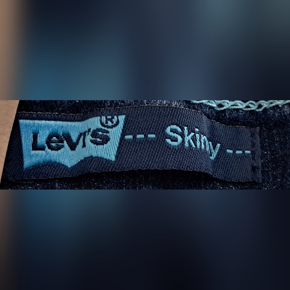Levi's Skinny Adjustable Waist Stretch Denim Jeans Kids Girls Sz 12 NWT - Picture 5 of 10